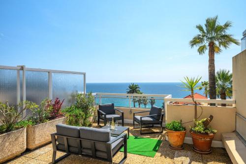 L'HORIZON Vue Mer Grande terrasse Parking Privé Wifi