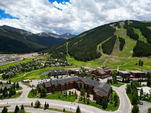 an aerial view of a resort in the mountains at CS110 Copper Springs in Copper Mountain