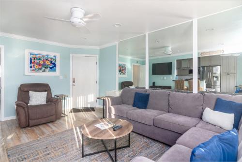 a living room with a couch and a table at Carpinteria Shores CS 110 in Carpinteria