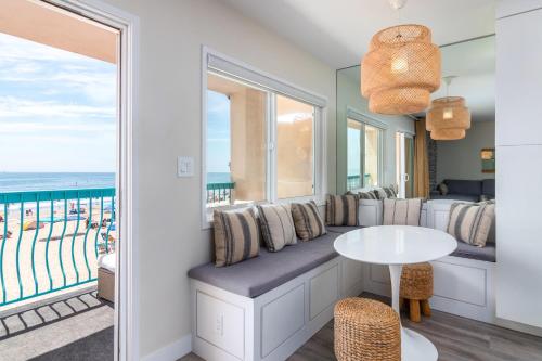 a room with a window seat with a view of the ocean at Carpinteria Shores CS 312 in Carpinteria