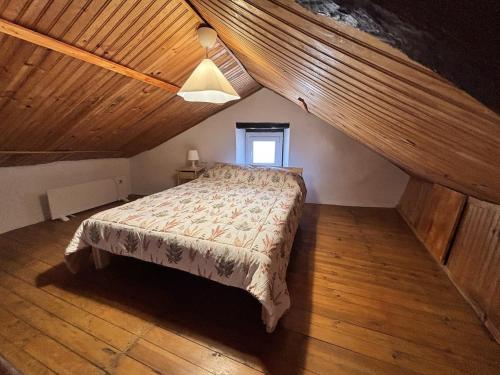a bedroom with a large bed in a attic at Santa Cruz del sil in Santa Cruz del Sil
