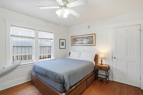 a bedroom with a bed and a ceiling fan at Golden Hill 1 bedrooms in San Diego