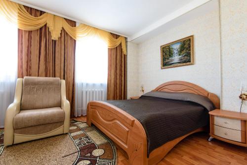 Katil atau katil-katil dalam bilik di Hotel Bavarenok
