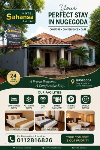a flyer for a house rental in mucocco at Sahansa hotel in Nugegoda