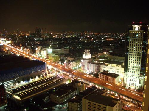 a view of a city at night with lights at Bangkok view in Pinklao in Bangkok
