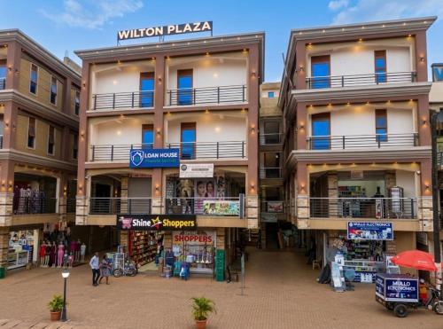 a street view of a building in a city at Rift Valley in Bulenga