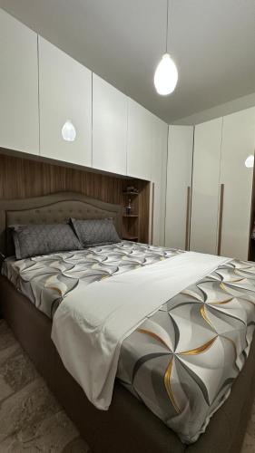 a bedroom with a large bed in a room at Thind house in Brescia