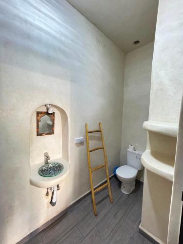 a bathroom with a sink and a toilet at Kaouki paradise tafoukt in Essaouira