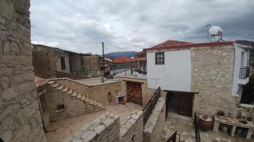 an overhead view of a city with buildings at Stou Kir Yianni in Omodos