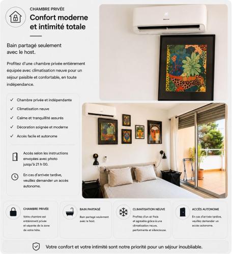 Chambre d hôte avec clim terrasse et petit déjeuner Hauteurs de Nice