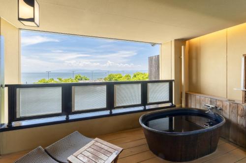 ระเบียงหรือลานระเบียงของ Hamakogetsu