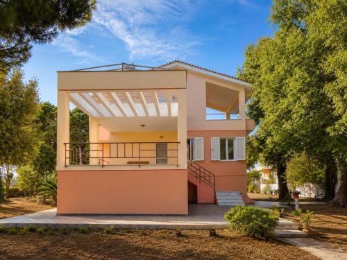 a rendering of a house with a balcony at Villa Serena in Mytikas