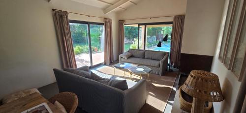a living room with a couch and a table at Villa Cañicosa in Cañícosa