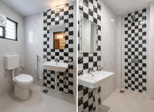 a bathroom with a sink and a toilet at Hotel Amrapali Udaipur in Udaipur