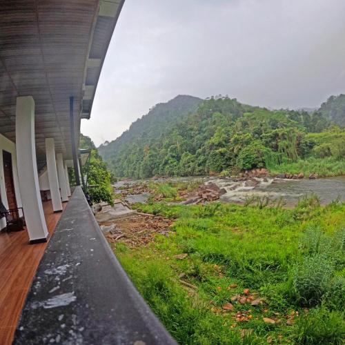a view of the river from a bridge at VRK Adventure Basecamp Sri Lanka in Kitulgala