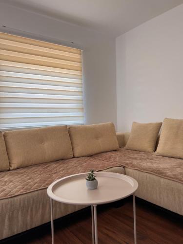a living room with a couch and a table at Apartman Rosić in Arilje