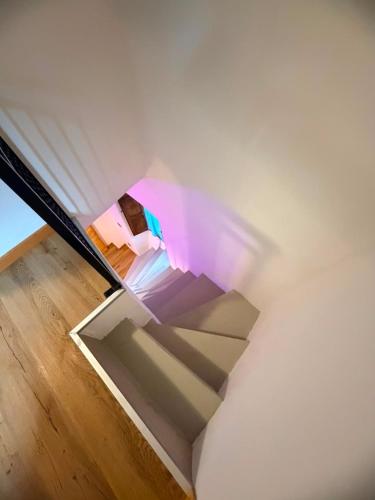a view of a room through a glass window at MarLee Lake Home in Castel San Vincenzo