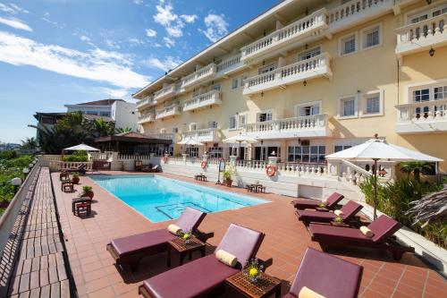 an image of a hotel with a swimming pool at Victoria Chau Doc Hotel in Chau Doc