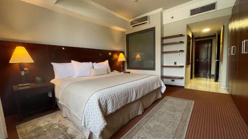 a bedroom with a large bed in a room at EXECUTIVE SUITES VALENCIA-Venezuela in Valencia