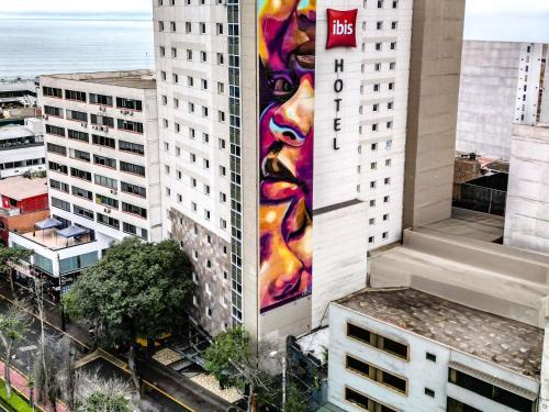 a large mural on the side of a building at ibis Lima Larco Miraflores in Lima