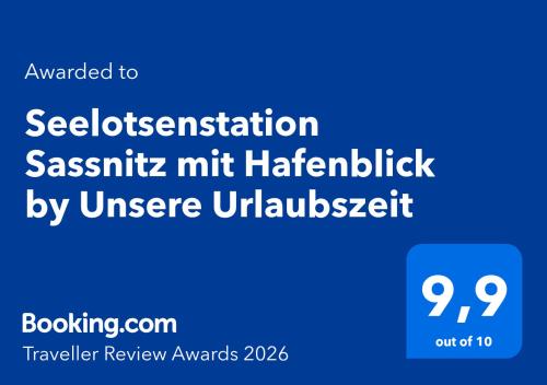 a screenshot of a phone screen with the text subscribed to subscriberisation sasynchronous at Seelotsenstation Sassnitz mit Hafenblick by Unsere Urlaubszeit in Sassnitz