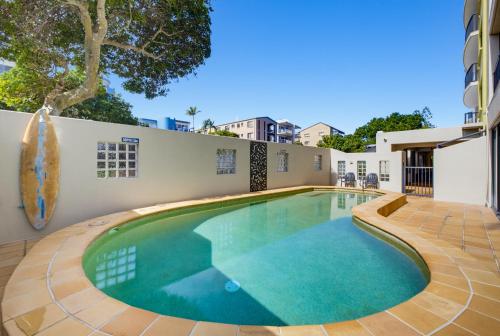 an image of a swimming pool in a house at Caloundra Affordable Beachside Studio in Caloundra