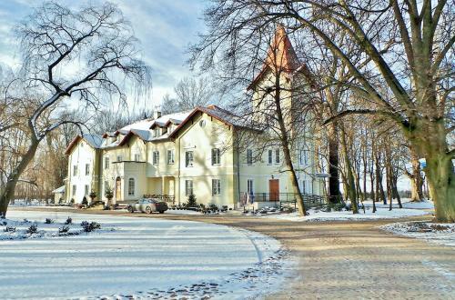 Pałac Kobylin v zimě