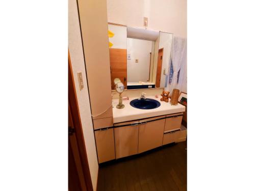 a bathroom with a sink and a mirror at MAPLE HOUSE - Vacation STAY 13294v in Tsuru 