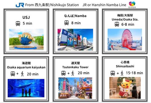 USJ 5min , 4min Walk to Nishikujo Sta , Direct to Namba & KIX , Residential Hotel Alex 2F-4F