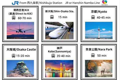 USJ 5min , 4min Walk to Nishikujo Sta , Direct to Namba & KIX , Residential Hotel Alex 2F-4F