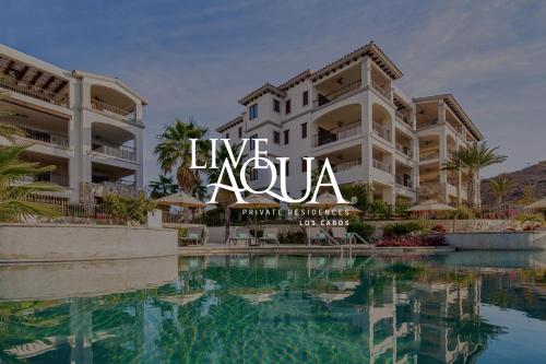 a rendering of an apartment building with a swimming pool at Live Aqua Private Residences Los Cabos in Cabo San Lucas