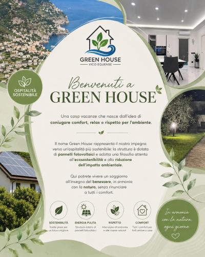 a flyer for a green house at Green House in Vico Equense