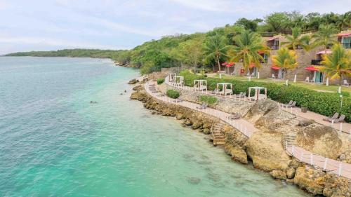 an aerial view of the water at a resort at Decameron Barú - All Inclusive in Playa Blanca