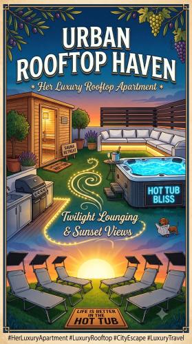Her Luxury Apartment & Private Rooftop Spa