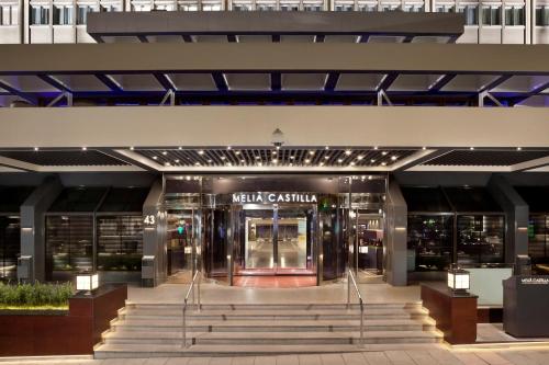 a store front of a shopping center with stairs at Meliá Castilla in Madrid