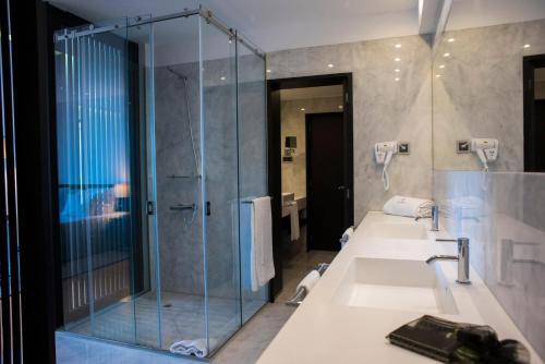 Koupelna v ubytování Hotel Pérola