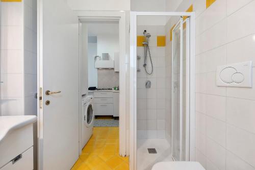 a bathroom with a toilet and a sink at Casa Tina in Sorrento