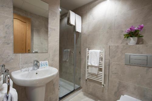 Koupelna v ubytování Iraipe Izaga Hostal