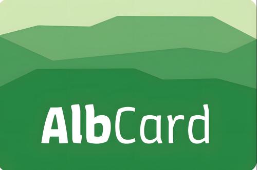 a green car with the albaard logo on it at Ferienwohnung Felsenblick in Albstadt