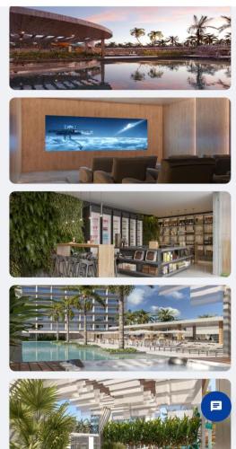a collage of three pictures of a building at BEACH RESORT Em SALINAS in Salinópolis