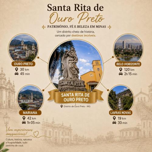 a poster for the santa rica cure pepsi event at Pousada Zacarias in Ouro Preto