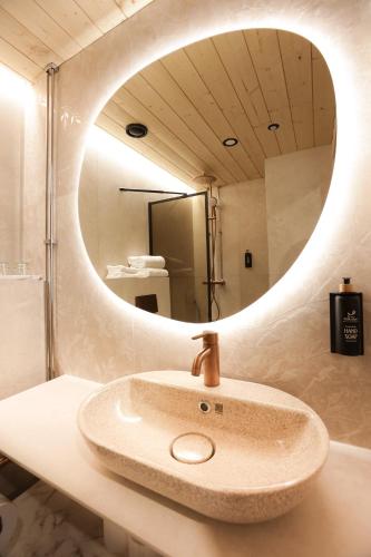 Koupelna v ubytování Hotel Inari