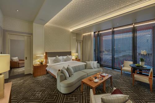 Tempat tidur dalam kamar di Mandarin Oriental, Doha
