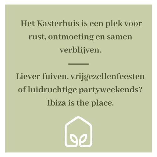 a screenshot of a cell phone screen with a text box at Het Kasterhuis - Groepsverblijf in Wetteren