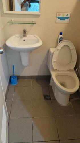 a bathroom with a toilet and a sink at RPCB Condo Rental in Cagayan de Oro