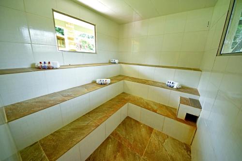 Bathroom sa Alta Colina Chalés