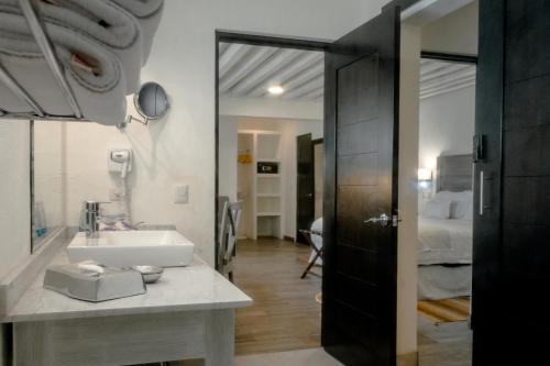 Koupelna v ubytování Hotel La Morada