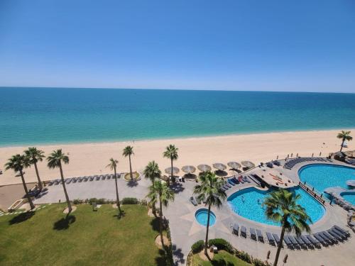 an aerial view of a resort with a beach at Sonoran Sea 2 Bedroom 2 Bath 7th Floor in Puerto Peñasco