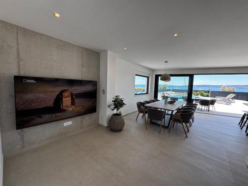 Beachfront villa with pool
