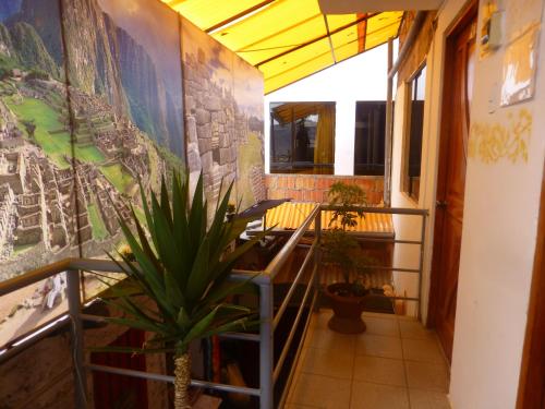 Balcony o terrace sa Hostal Casa Del Inka